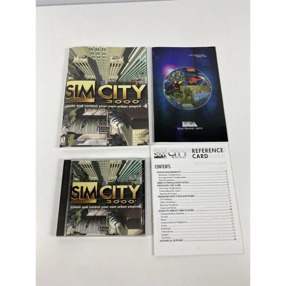 SimCity 3000 (PC, 1998) Big Box CIB